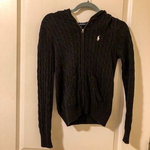 Ralph Lauren Cable-knit Sweater Zip Up Hoodie